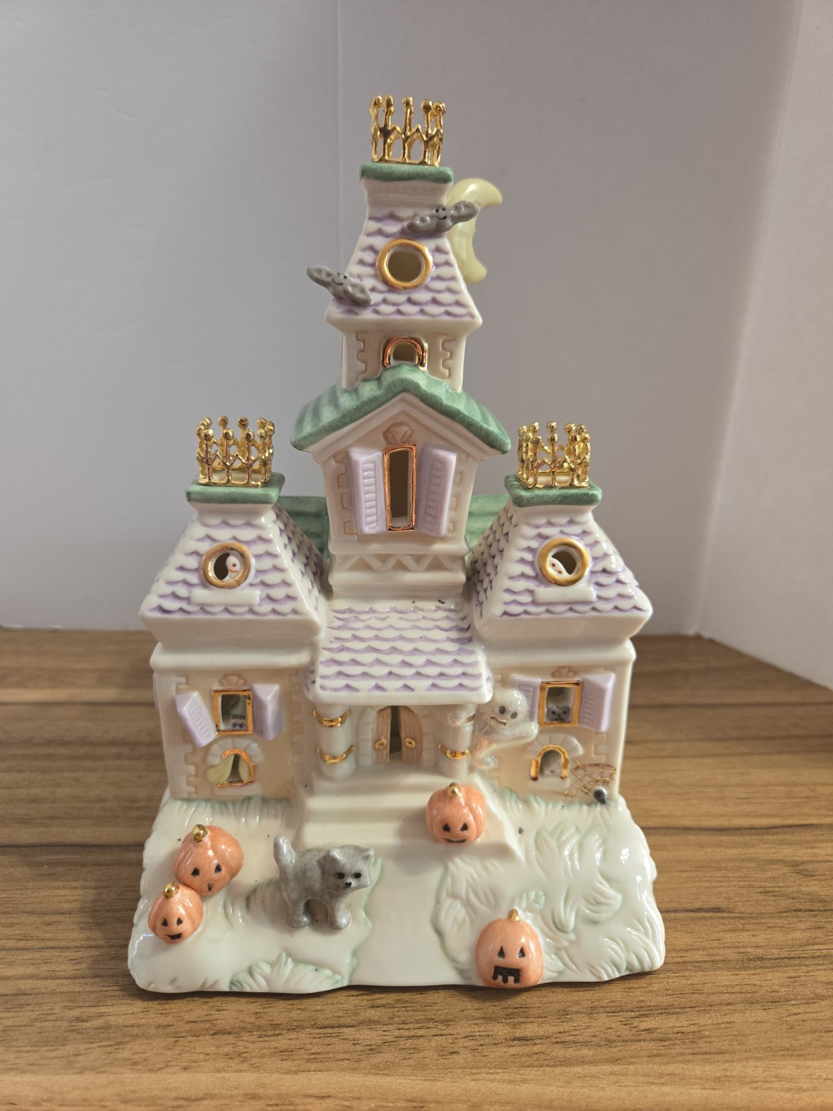 Vintage 2002 LENOX The Haunted House  Votive  Halloween Candleholder