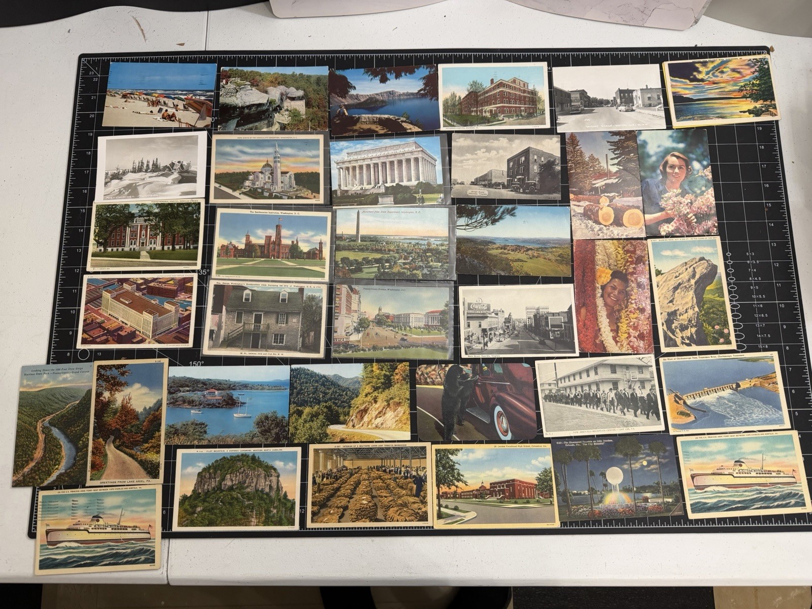 Vintage Postcard Lot Of 55 1940s/1950s Linen RPPC Various Locations