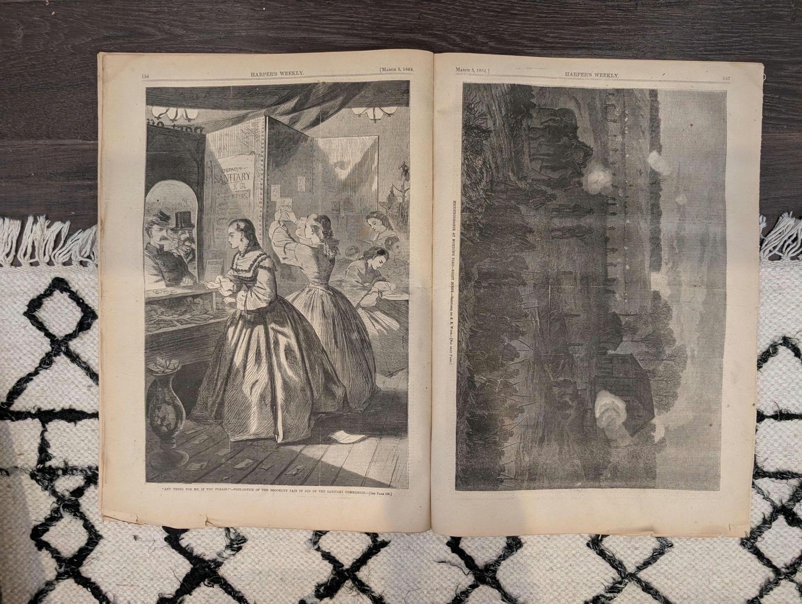 Harpers Weekly 1864 Winslow Homer March 05 Brooklyn Sanitary Fair