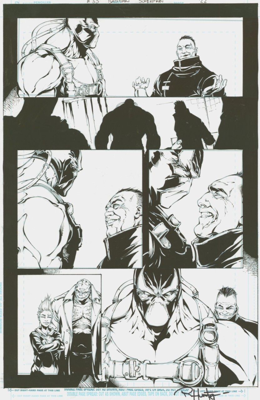 Batman Superman Universe's Finest BANE Original Art Splash Alex Konat Rob Hunter