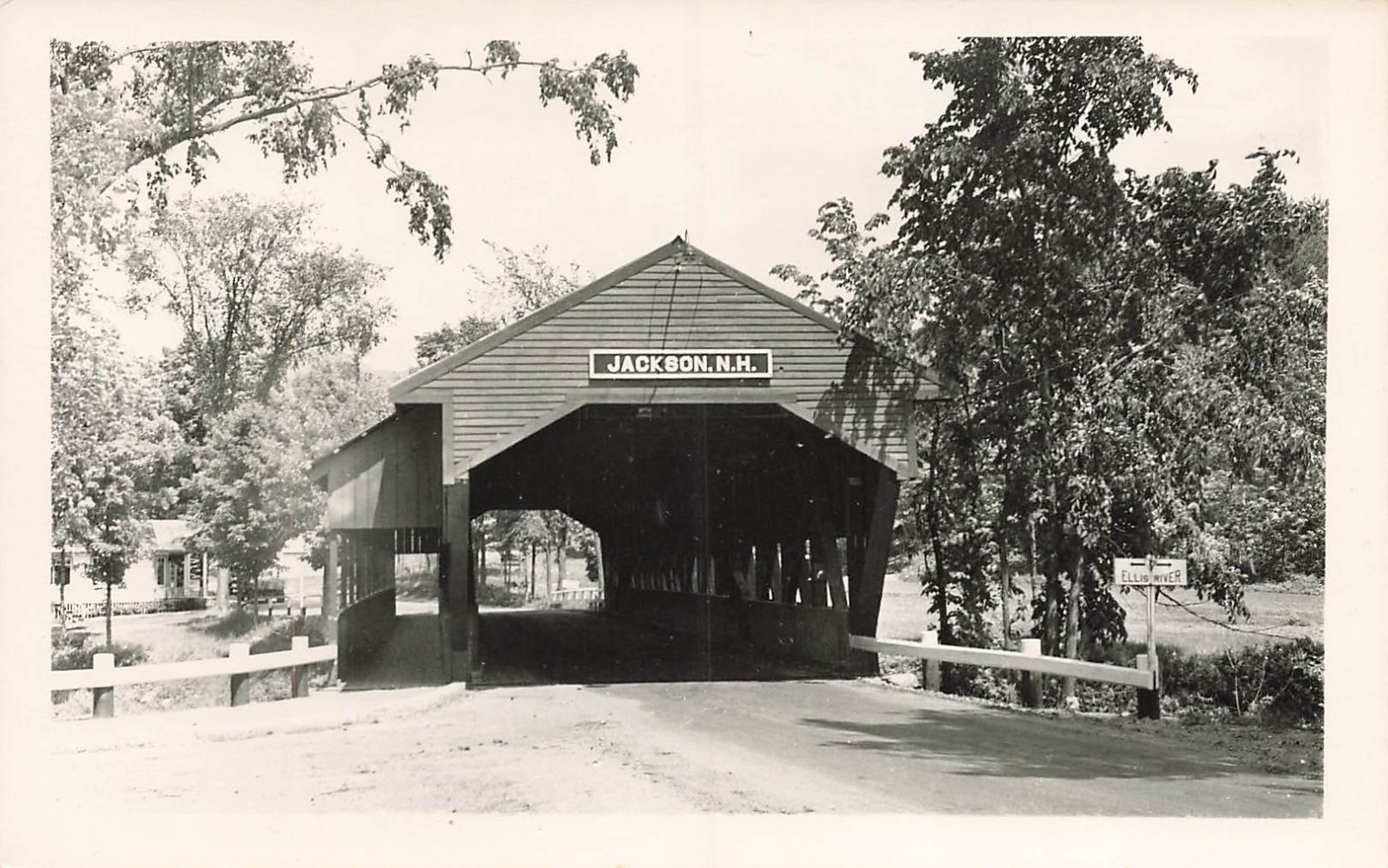 LP71 Jackson NH Covered Bridge  RPPC Postcard
