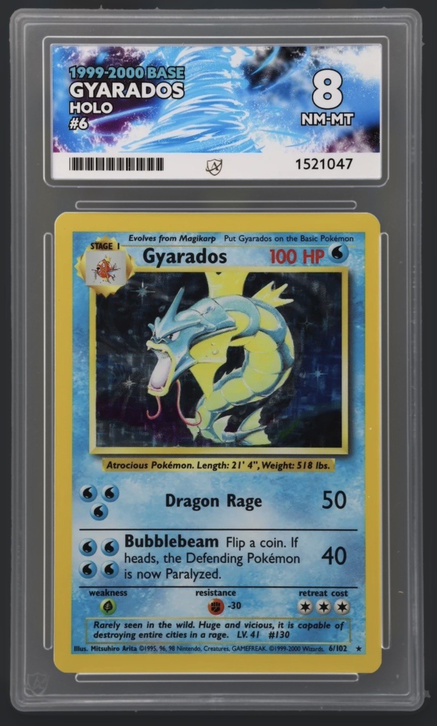 Gyarados 6/102 Base Set Holo Pokemon WOTC 1999-2000 4th Print - Ace 8