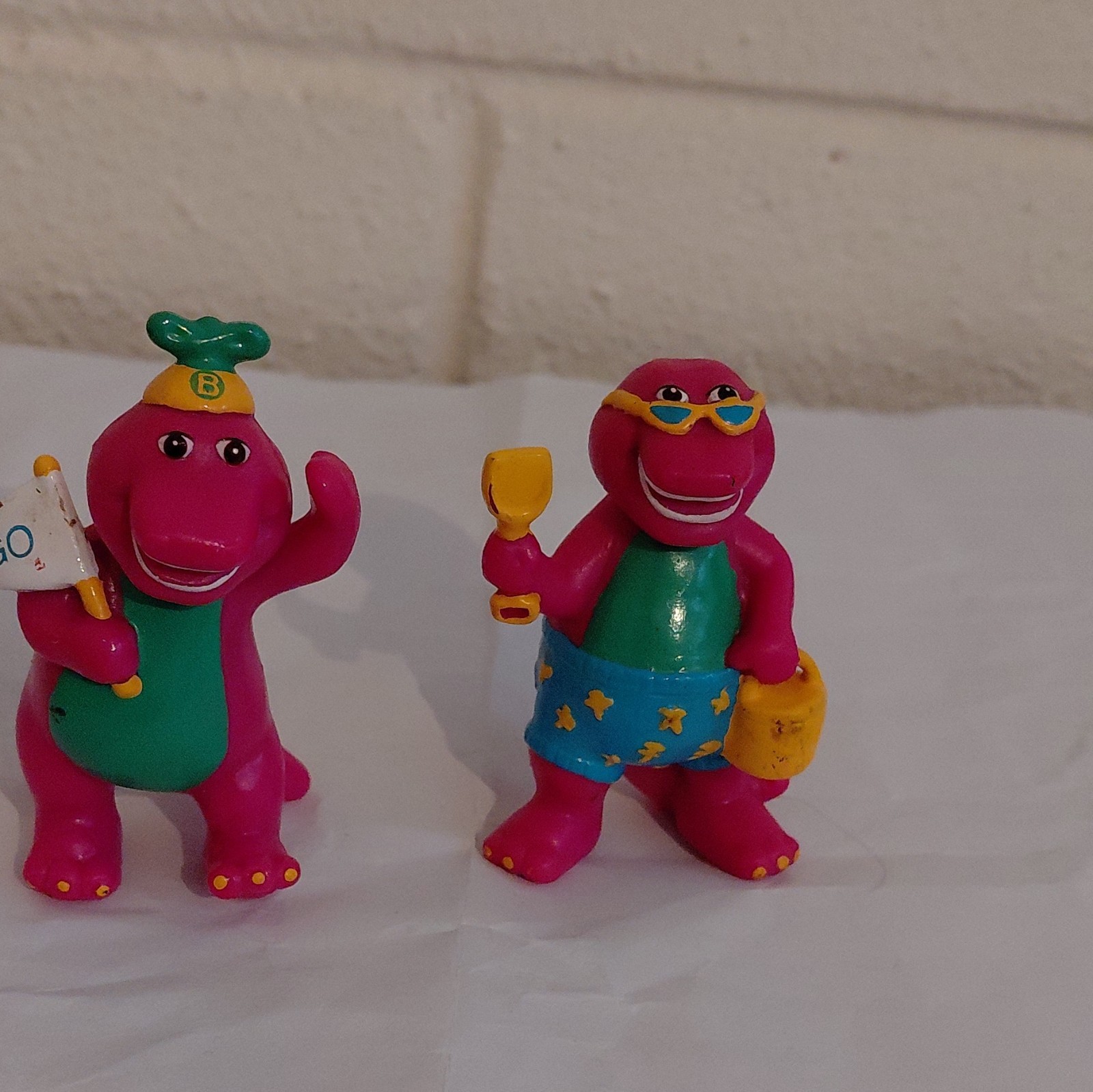 1993 Barney the Dinosaur Purple Figurines Set of 2 Lyons Group