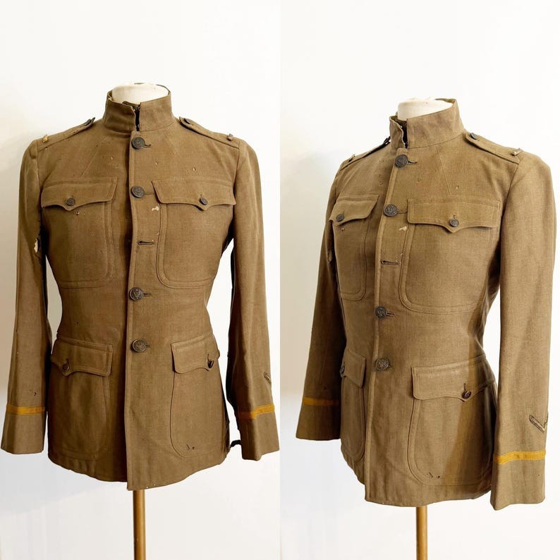  WW1 Jacket / 1920s Men’s Jacket / Antique Military Jacket / Size 38 R 