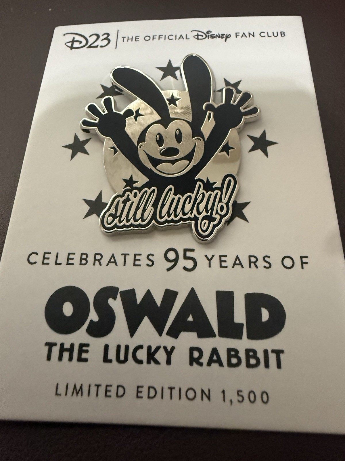 Disney D23 Celebrates 95 Years Oswald The Lucky Rabbit Pin 2022 Still Lucky LE
