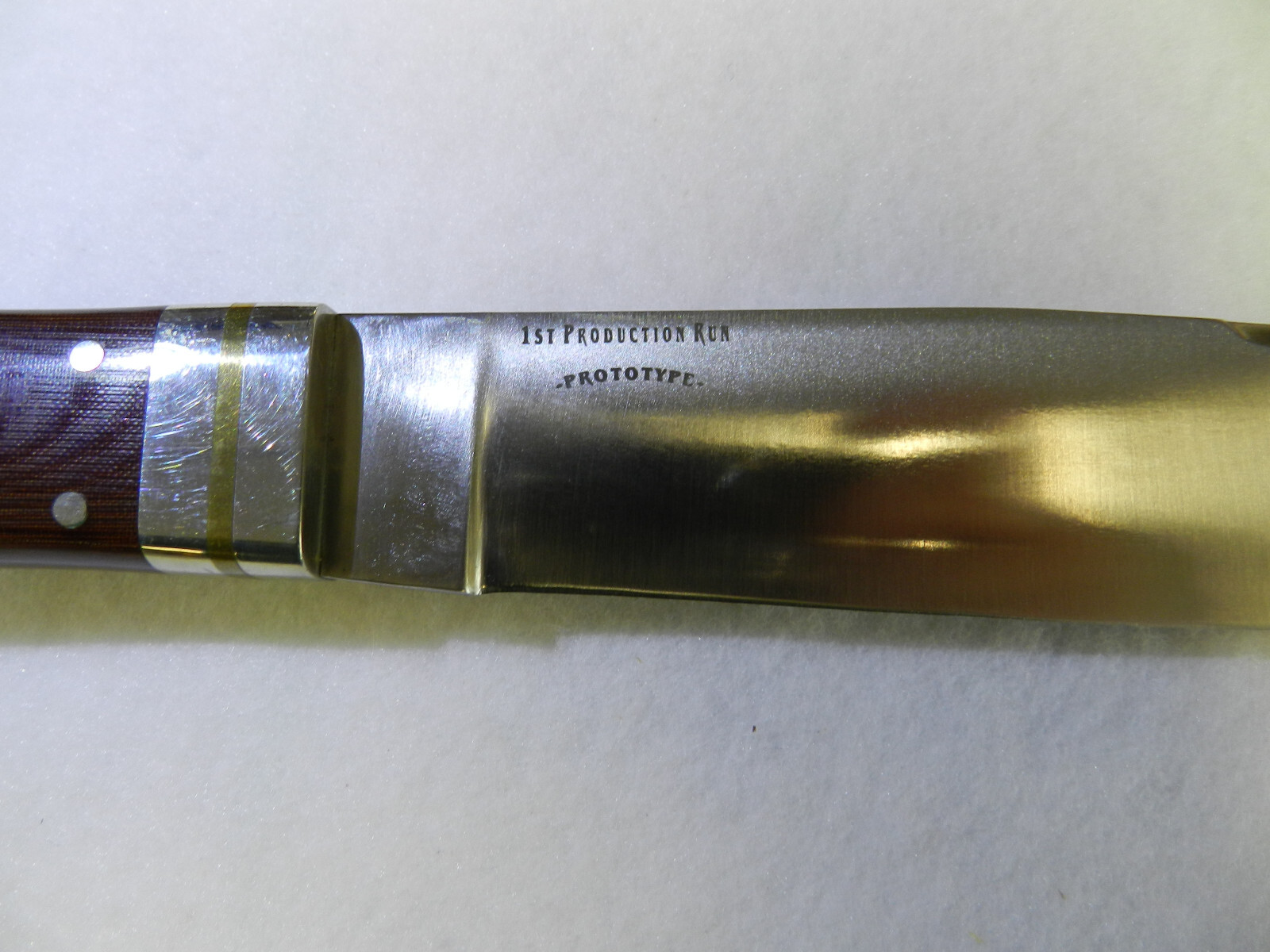 Rare Bark River Rogue Bowie Prototype Knife Westinghouse Micarta Handles