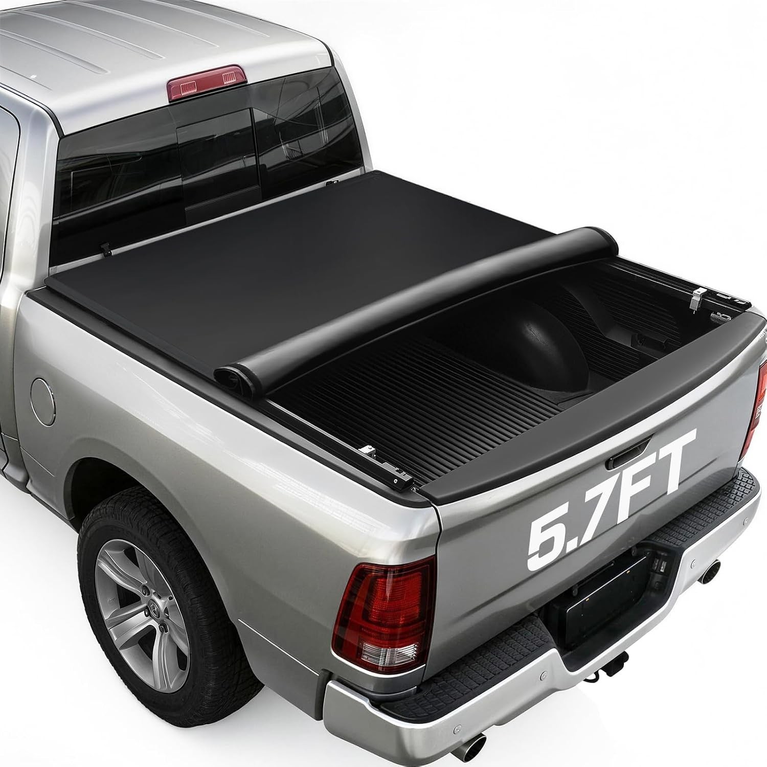 Soft Roll-Up Truck Bed Tonneau Cover Compatible with 2009-2026 Dodge Ram 1500 (I Soft Roll-Up Truck Bed Tonneau Cover Compatible with 2009-2026 Dodge Ram 1500 (I