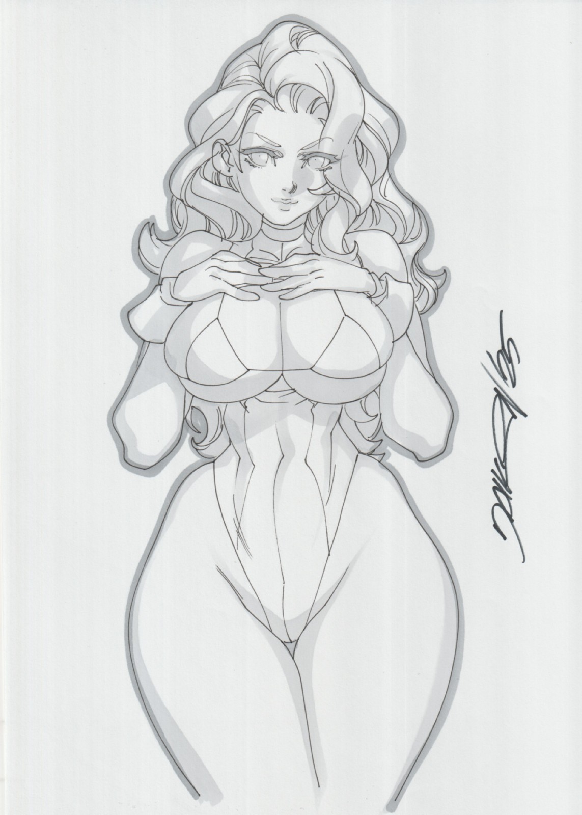 She-Hulk by Daikon (8.5 x 11.5) - Original Comic Art