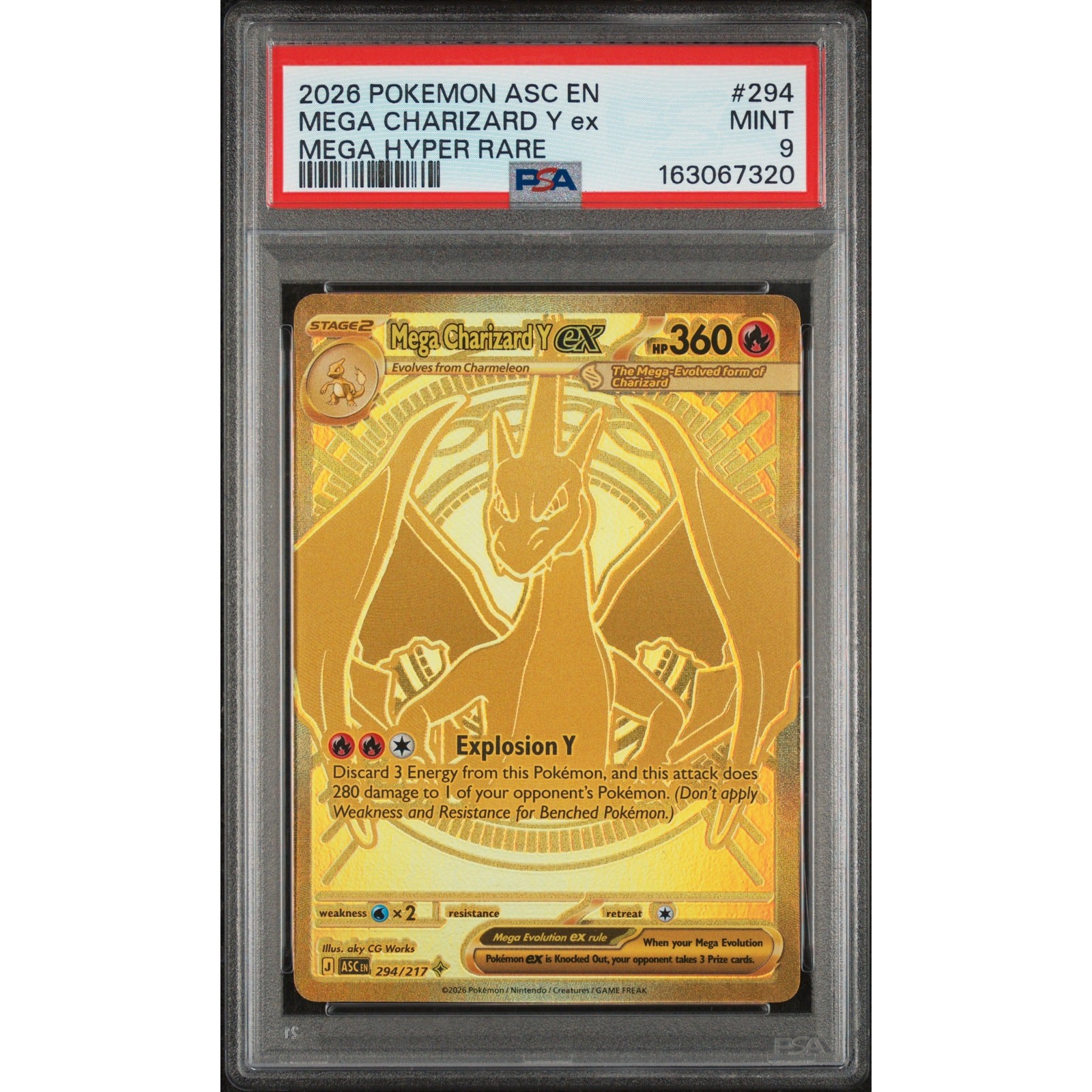 POKEMON ASC EN #294 MEGA CHARIZARD Y ex MEGA HYPER RARE