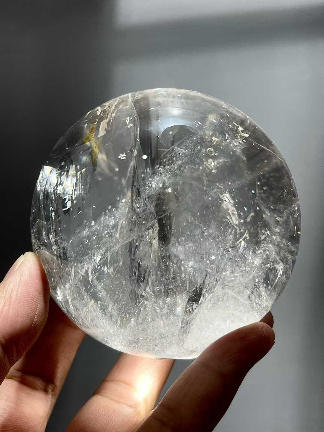 83mm Natural clear crystal quartz sphere crystal polished ball Reiki energy