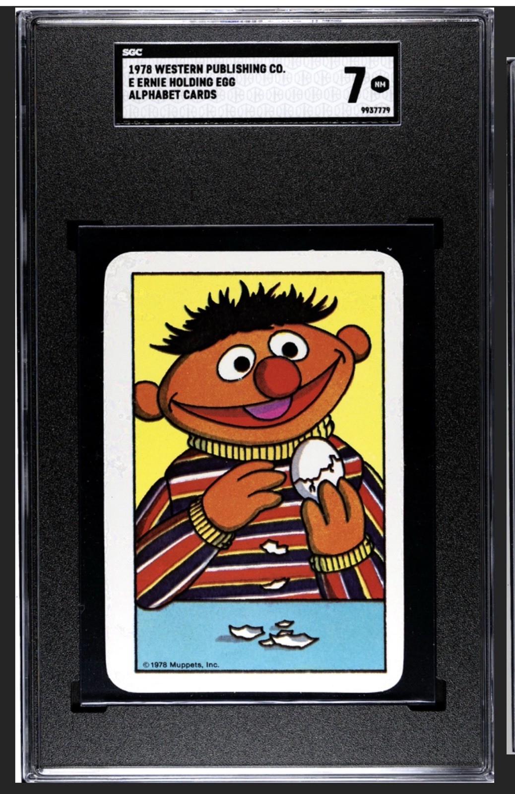 *Rare 1978 SESAME STREET Alphabet Bert Ernie Rookie Card SGC 7 Nm