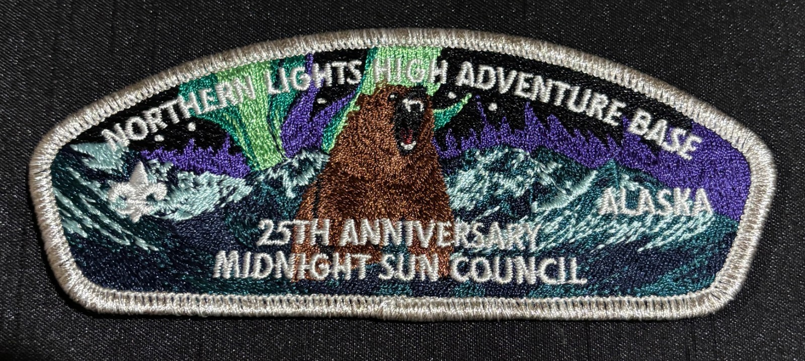 BSA MIDNIGHT SUN COUNCIL OA 549 25TH NORTHERN LIGHTS BOY SCOUT BASE CSP 200 MADE