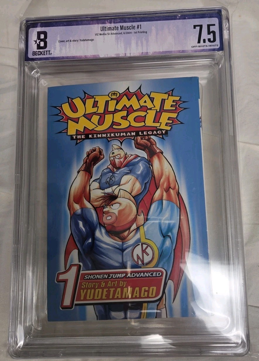 BGS 7.5 Ultimate Muscle Vol 1 by Yudetamago (2004) English Viz Manga 1st Print