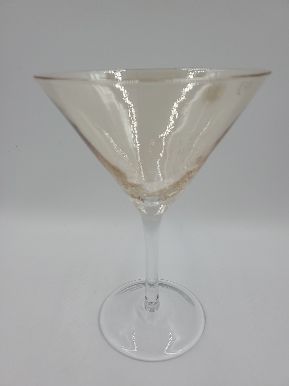 Pier 1 Crackle Amber Gold Luster Martini Glass Cracked Glass (1) Replacement 