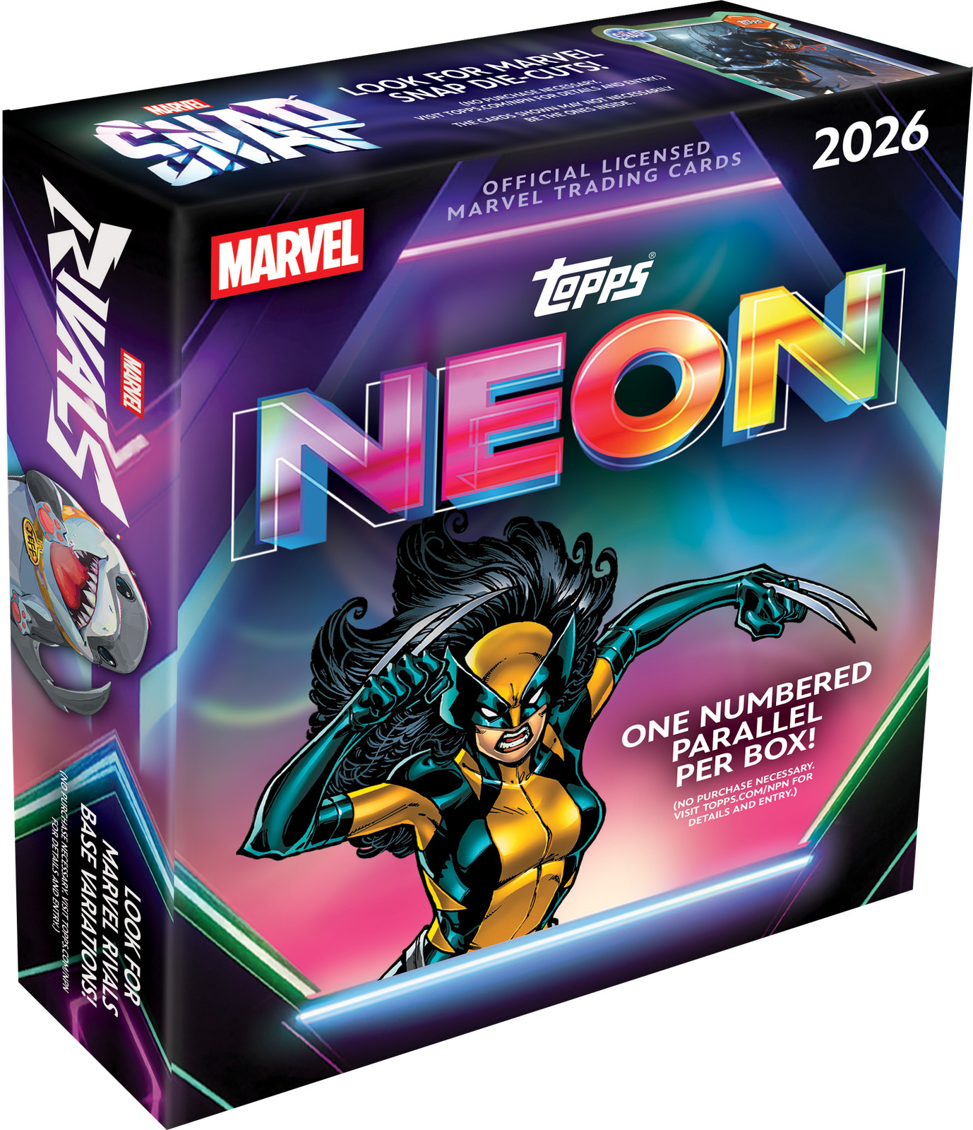 2026 TOPPS NEON MARVEL MEGA BOX (50 Cards) Disney Brand New Sealed Presale QTY