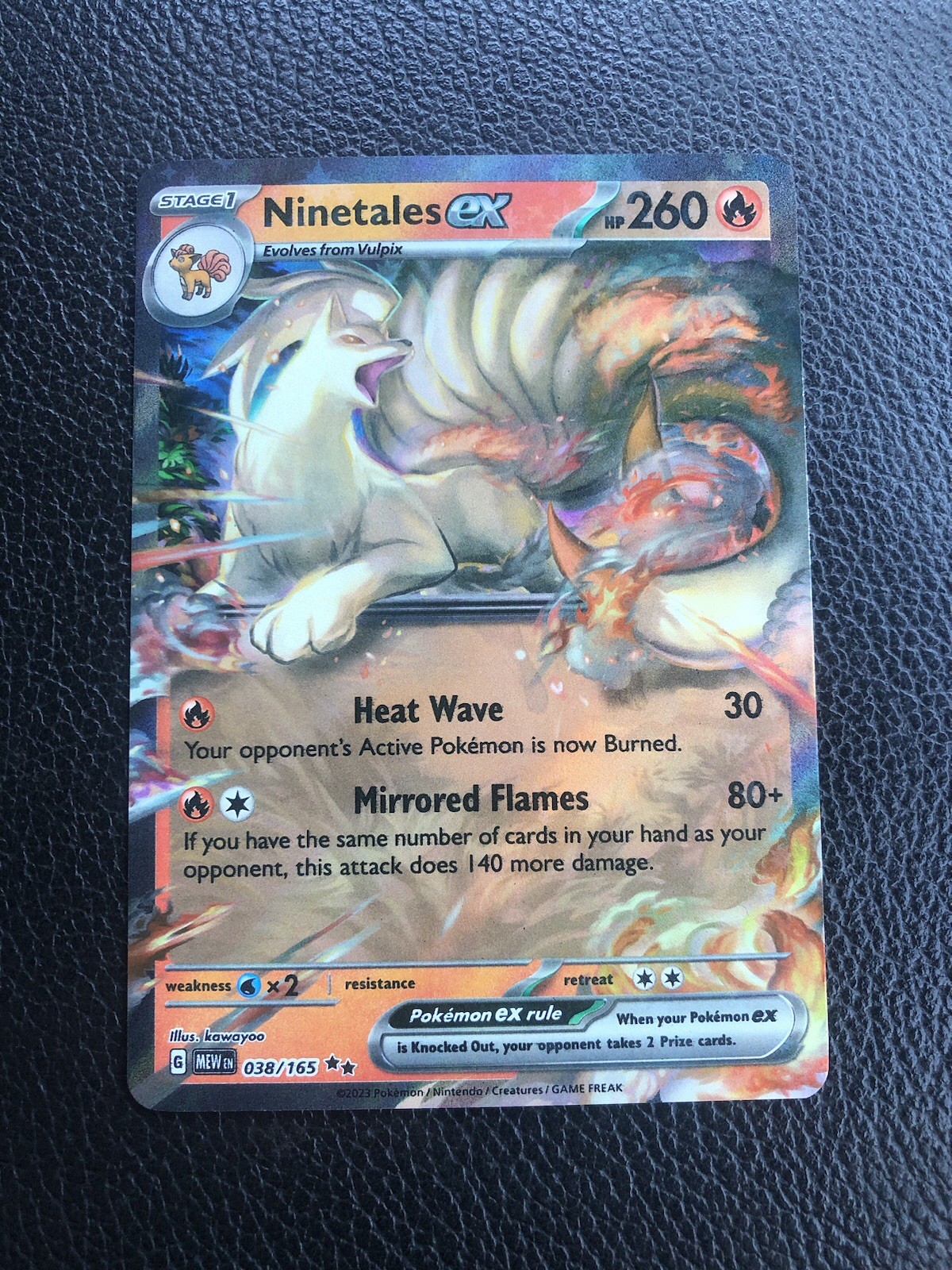 Pokémon Ninetales ex 038/165 SV: Scarlet & Violet 151 Double Rare 