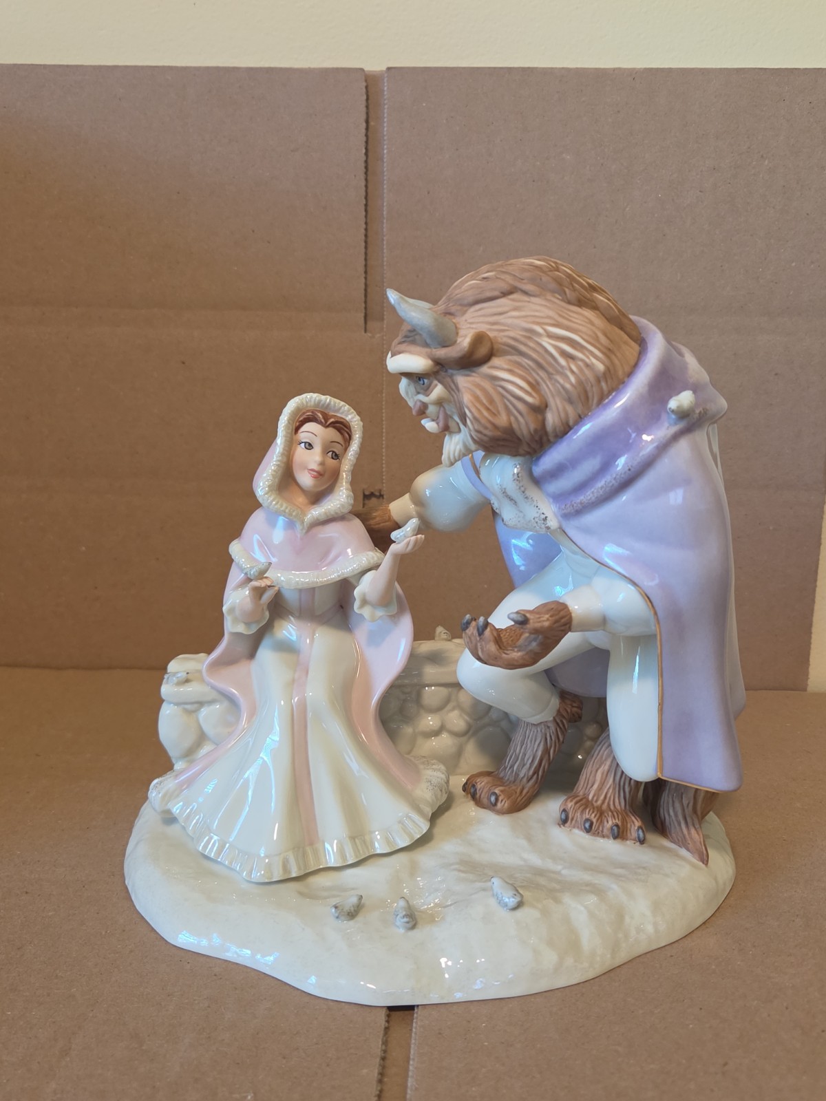 Lenox Disney Showcase Love\'s First Touch Beauty and the Beast Belle Figurine 