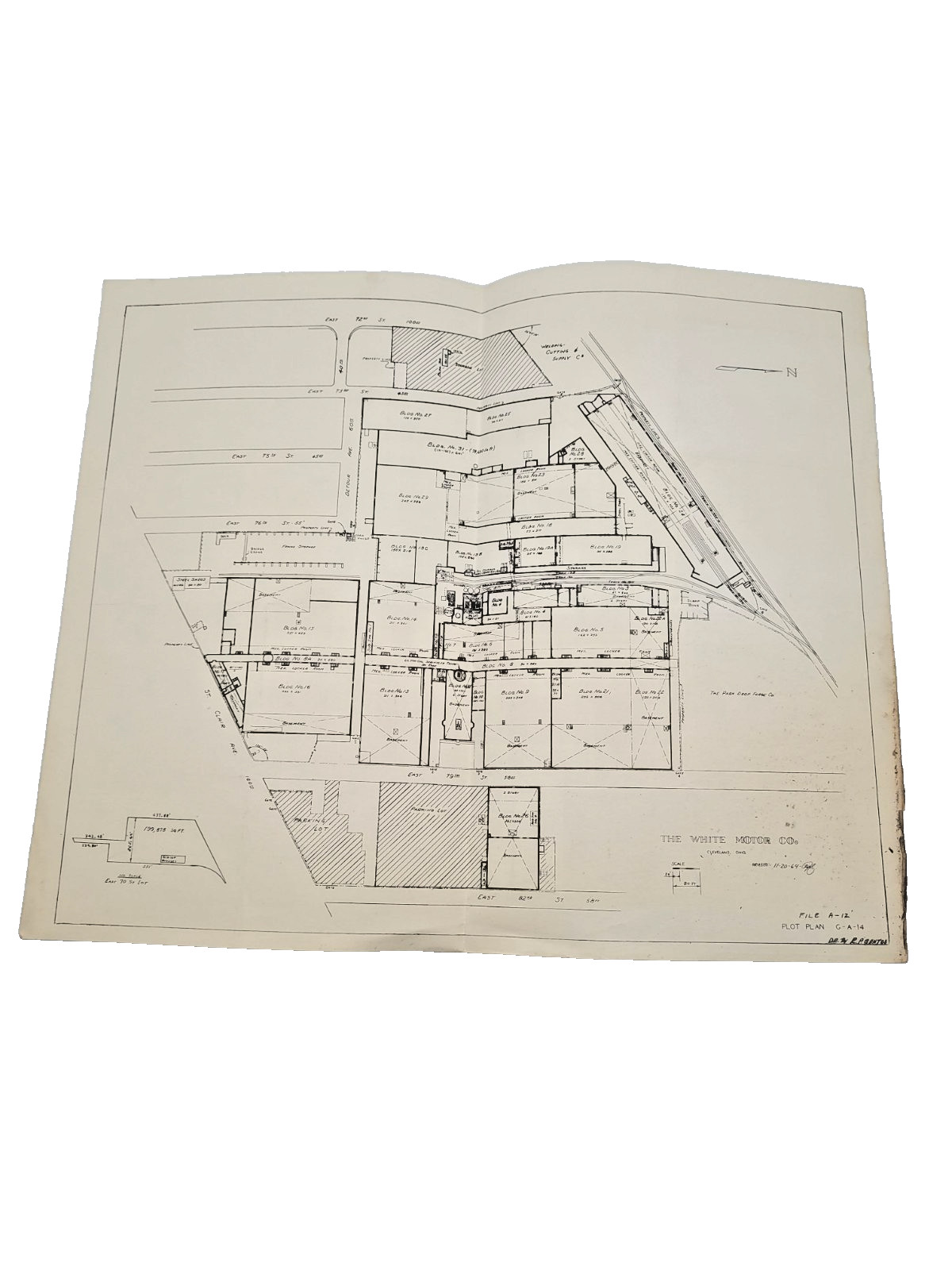 Vintage White Motor Company Blueprints Cleveland Ohio Trucks Building 1960s RARE