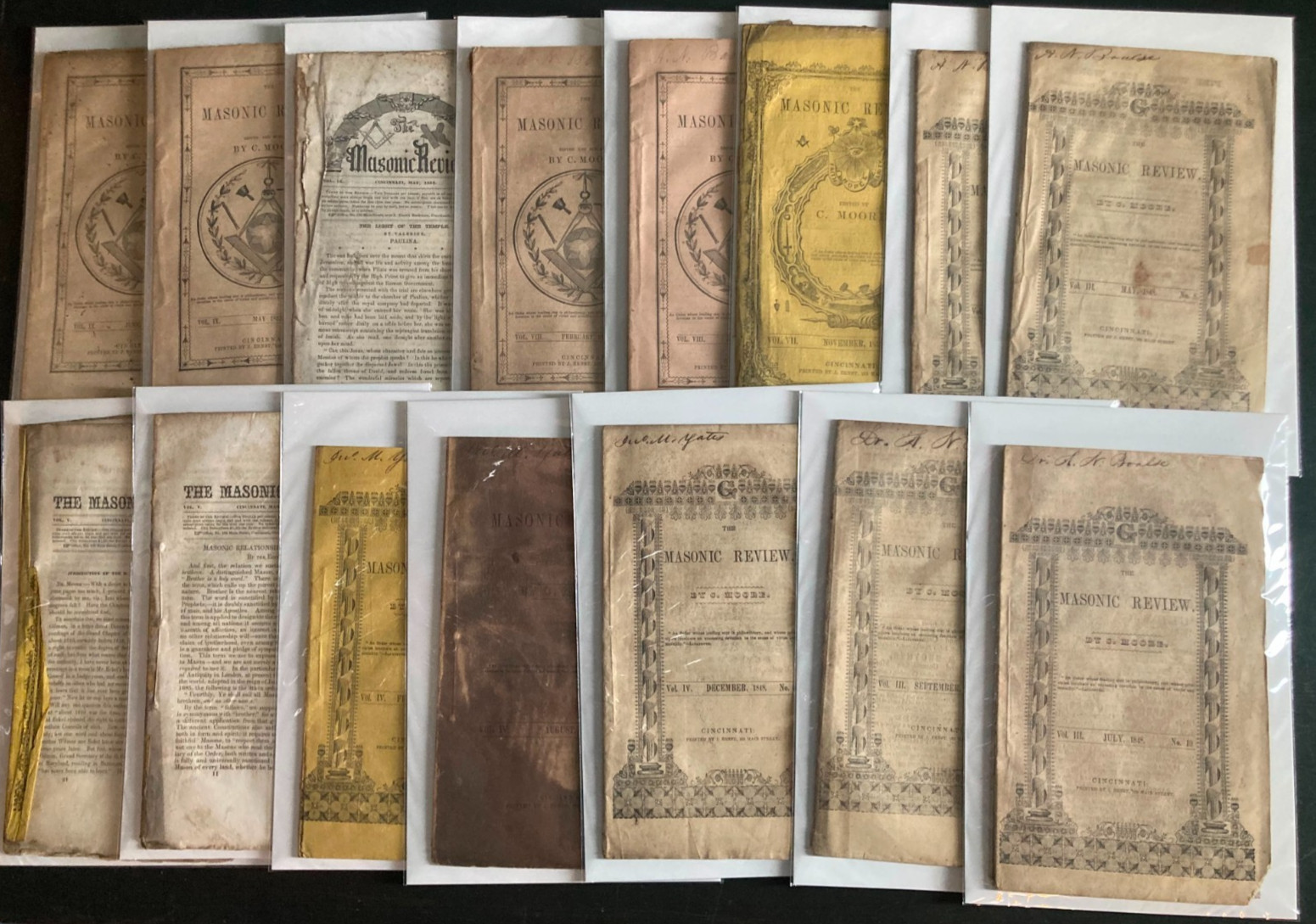 The Masonic Review – Collection of 15 Mid-19th Century Issues, 1848–1853