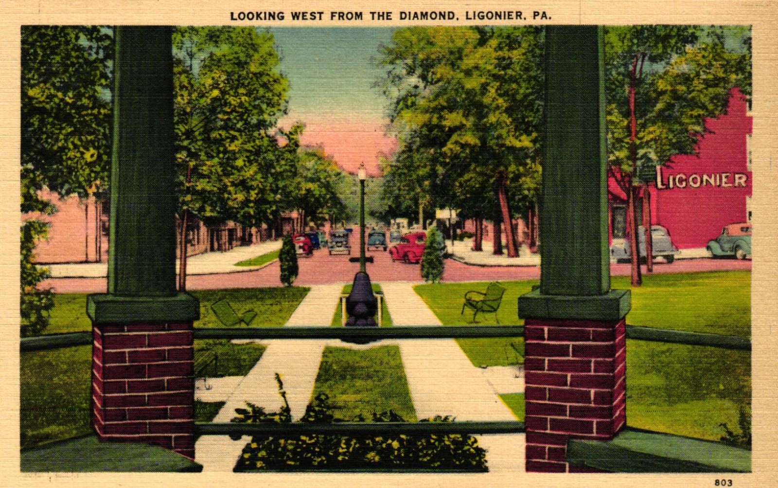 Lincoln Highway Pennsylvania - Looking West From The Diamond, Ligonier