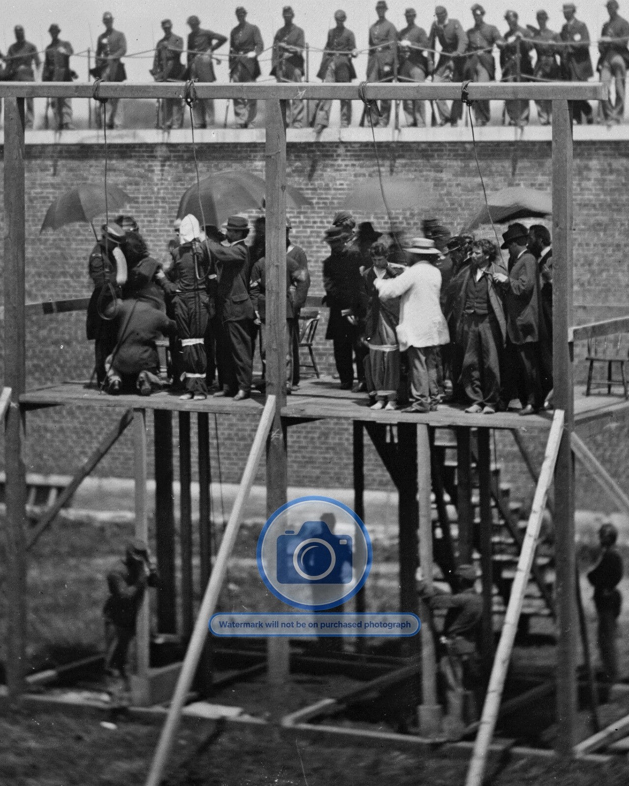 ABRAHAM LINCOLN ASSASSINATION CONSPIRATORS' HANGINGS CIVIL WAR 8X10 PHOTOGRAPH
