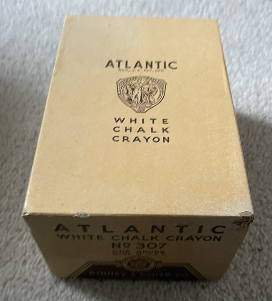 Vintage Binney & Smith Atlantic White Chalk Crayon No 307 One Gross (144 Sticks)