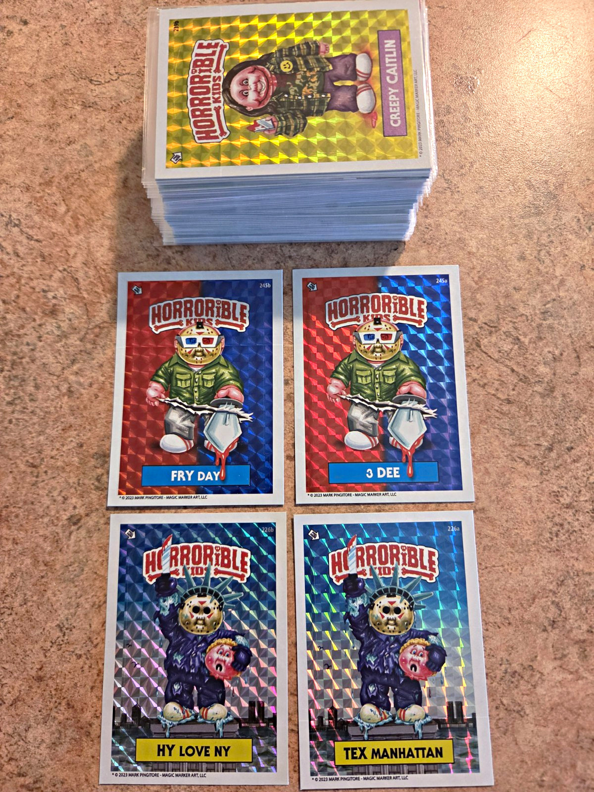 Horrible Kids Series 8 Complete Foil Set 2023 Mark Pingitore Gpk Parody