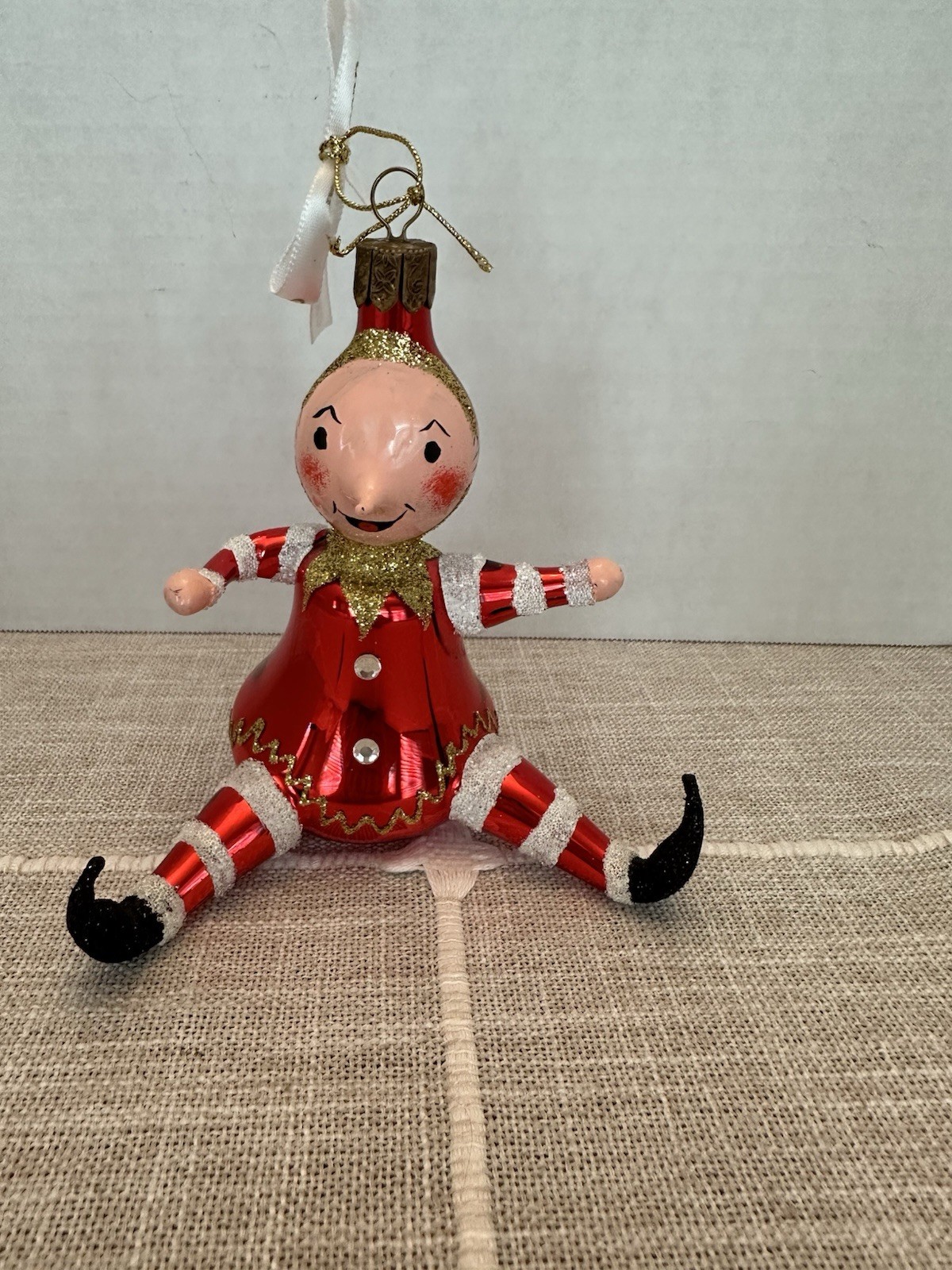 Waterford Crystal Christmas Ornament Sugar Plum Elf Red