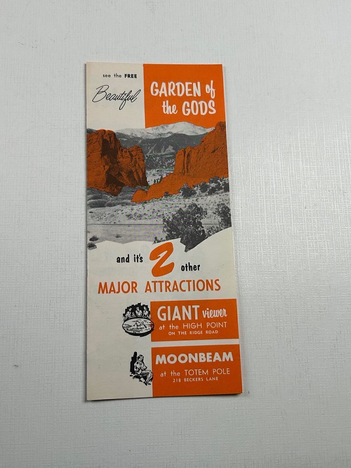 Vintage Travel Brochure Garden of the Gods Colorado CO 