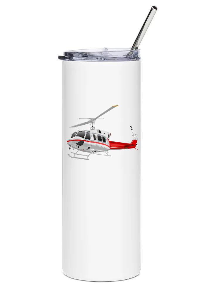 Bell 212 Stainless Steel Water Tumbler with straw - 20oz.