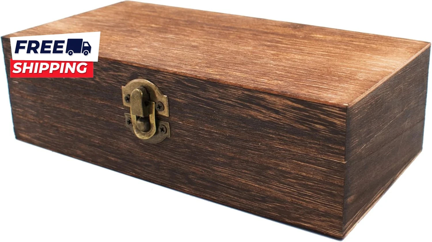 Wood Storage Box with Lid Solid Wood Container Box Decorative Table Large