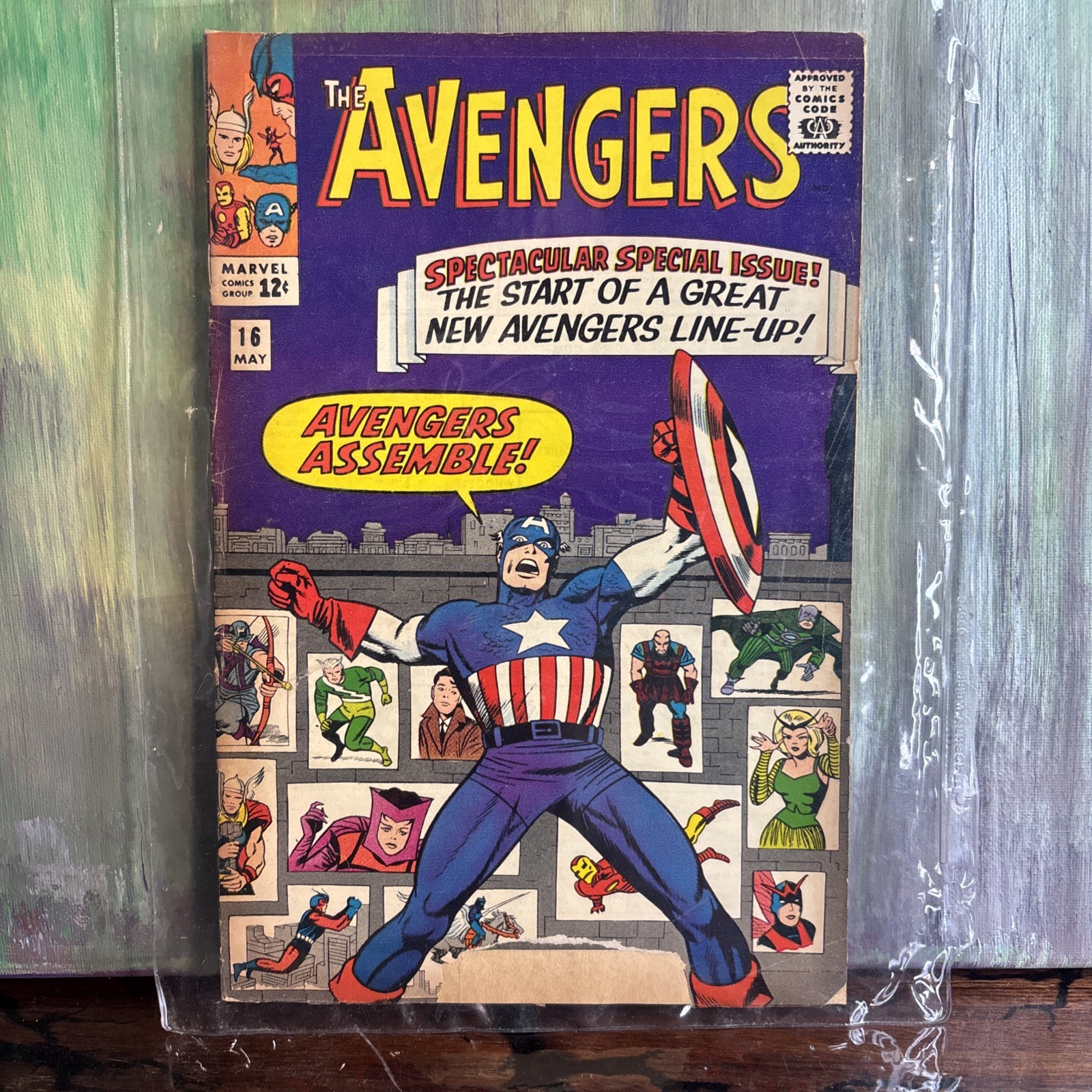 Avengers #16 VG/4.0 Marvel 1965, 3rd Kang Scarlet Witch Hawkeye Quicksilver Join