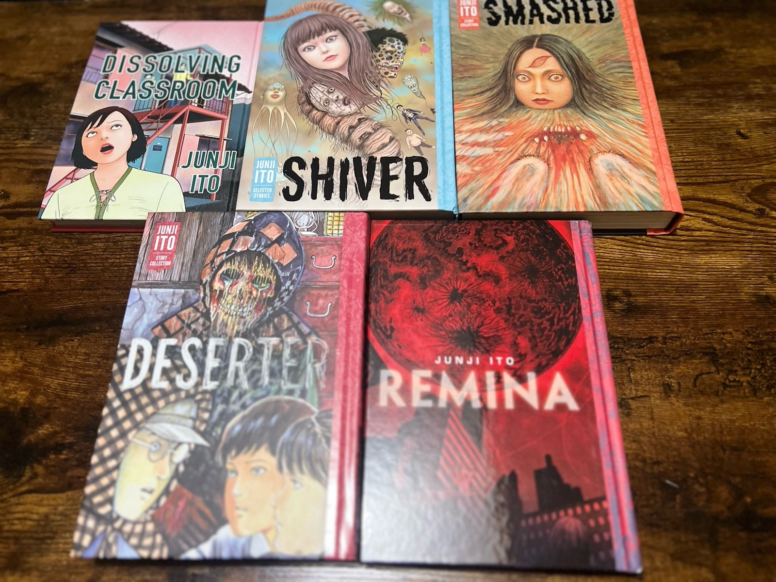 VIZ Junji Ito Hardcover Manga Lot Set: Shiver Smashed Remina Deserter Dissolving