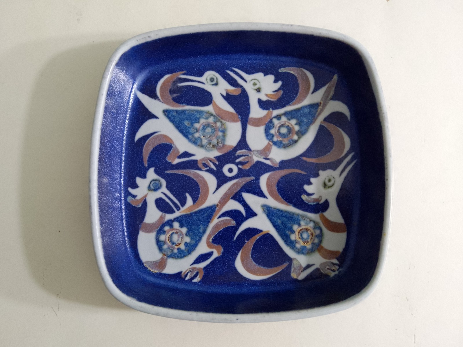 Vintage Royal Copenhagen Baca Faience Ceramic Dish 708/2883 Nils Thorsson MCM