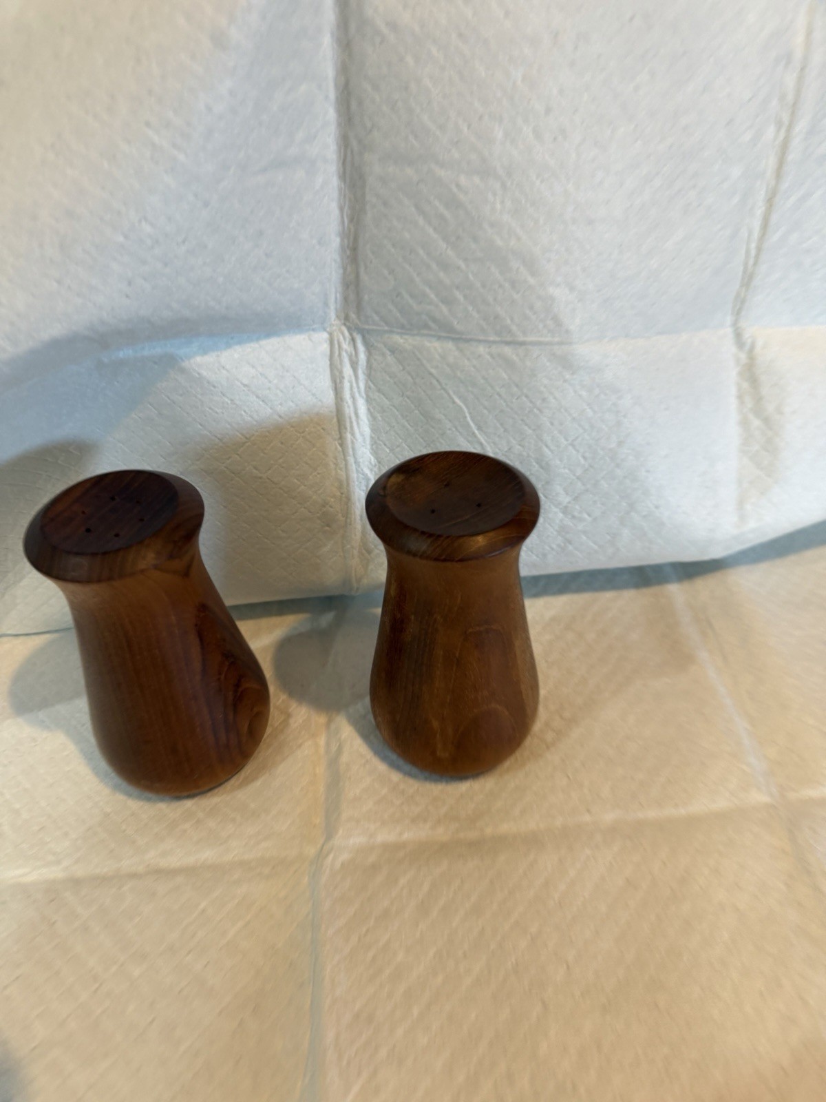 Vintage MCM Dansk teak salt and pepper shakers set