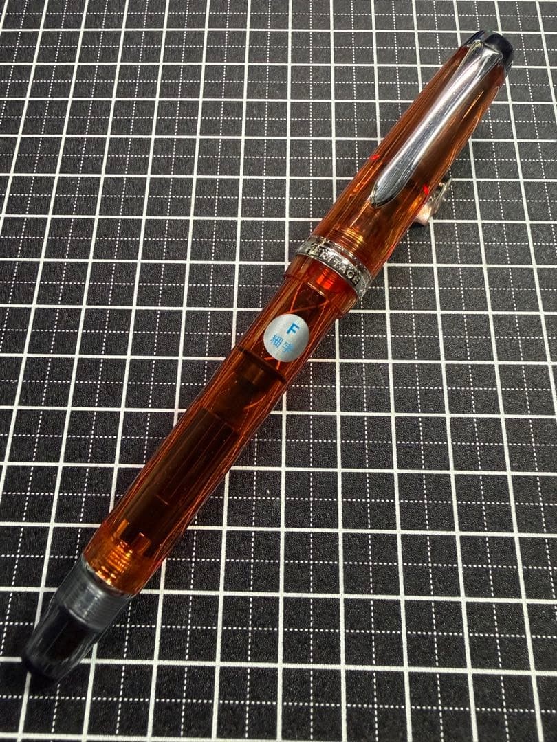 Good Pilot Custom Heritage 92 Clear Orange Fountain Pen F Fine Nib Japan