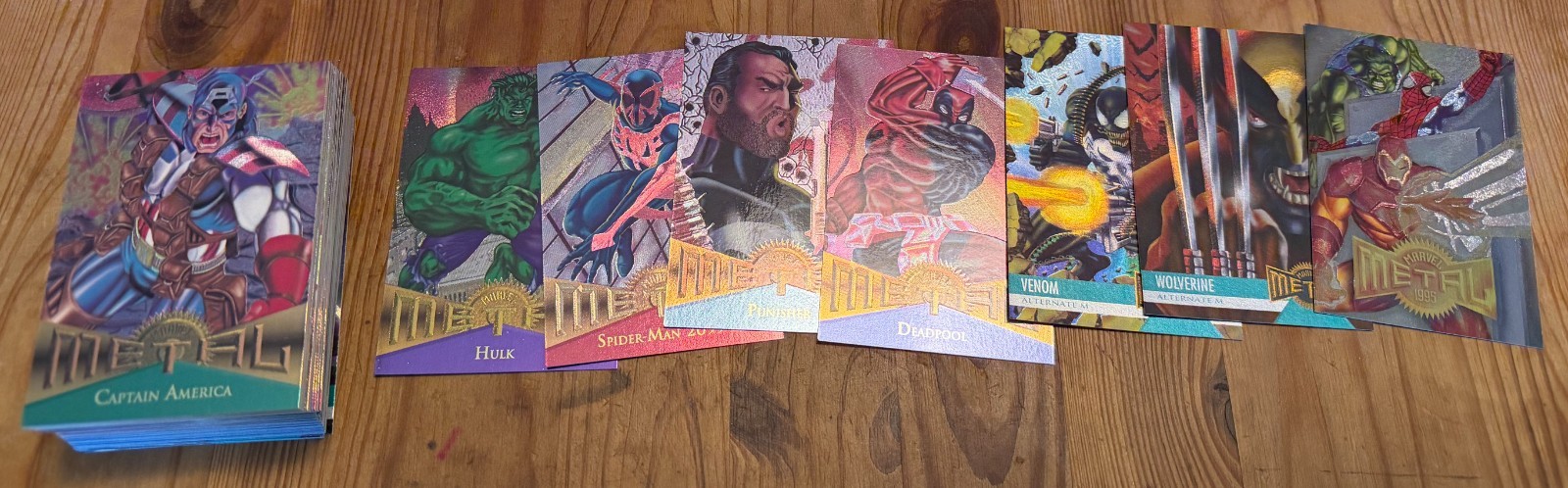 1995 Fleer Marvel Metal Partial Base Foil Card Set ~ 80 Different Deadool Hulk +