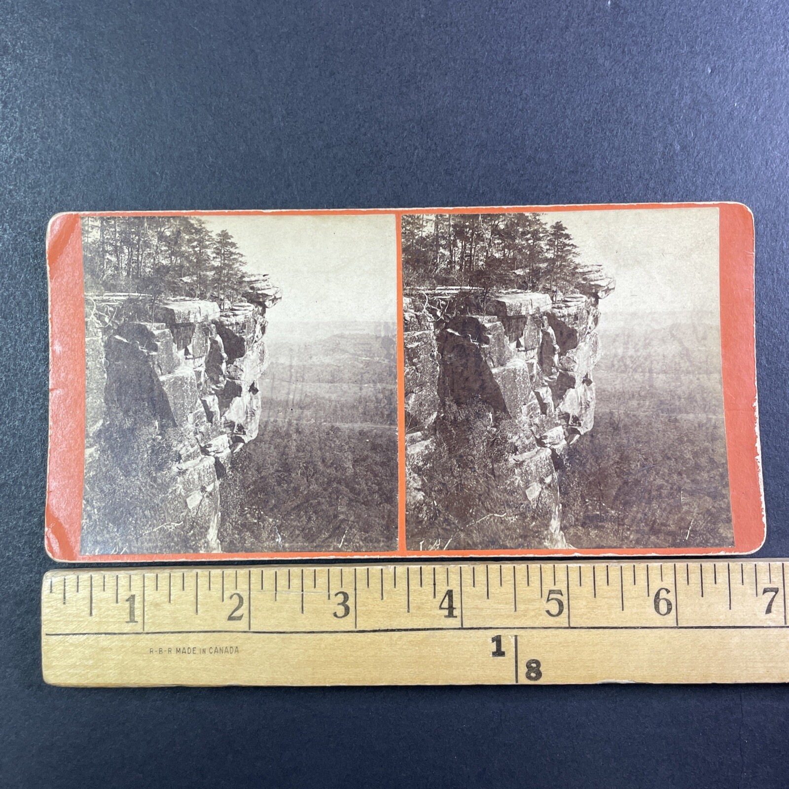Lookout Point Stereoview J. B. Linn Lookout Mountain Tennessee 1860s