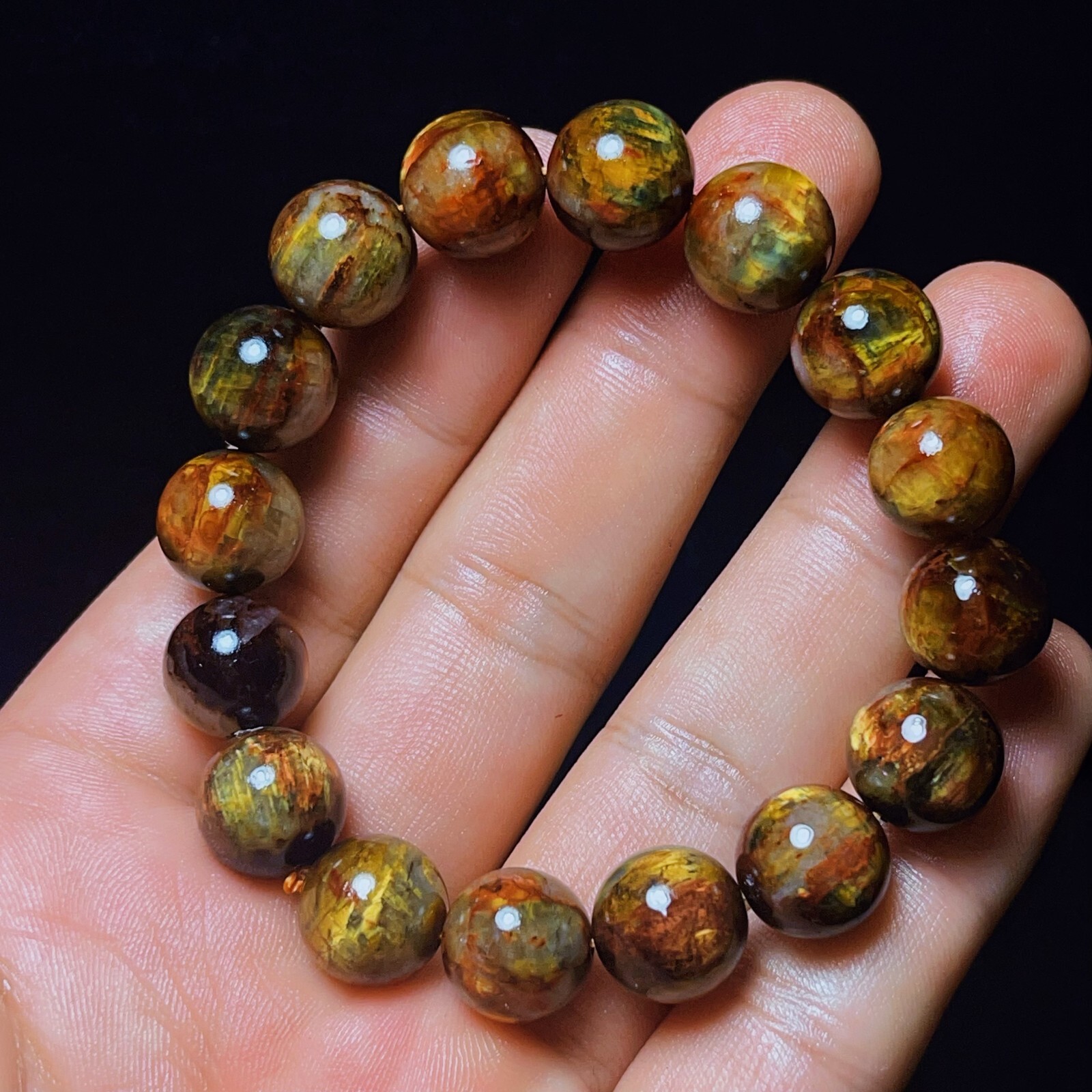 RARE 51G Natural Namibia Pietersite Gemstone Bracelet Healing   L5097