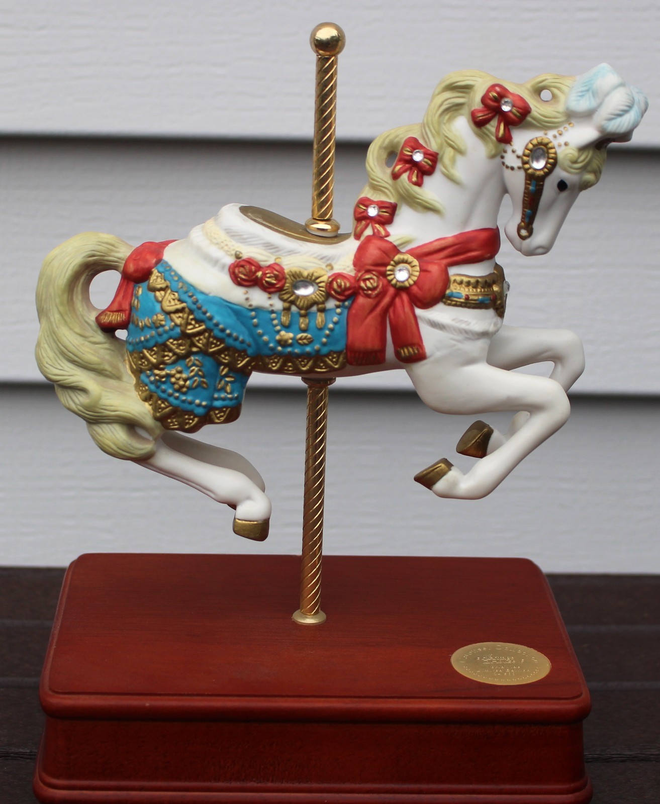 Heritage House Carousel Horse Catherine  Music Box Some Enchanted Evening w/Box