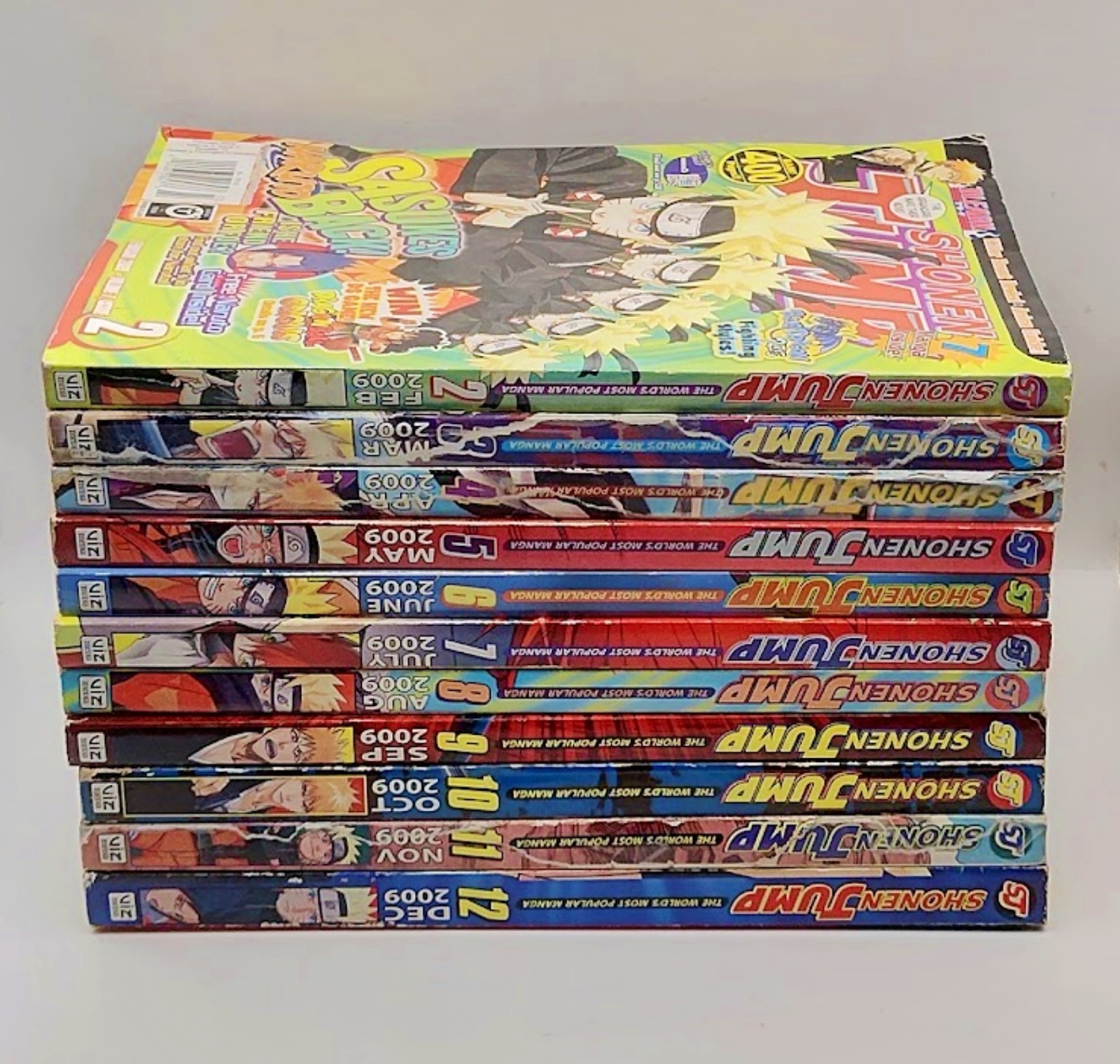 Shonen Jump Manga Magazine Lot 2009 Issues 2-12 - No Cards