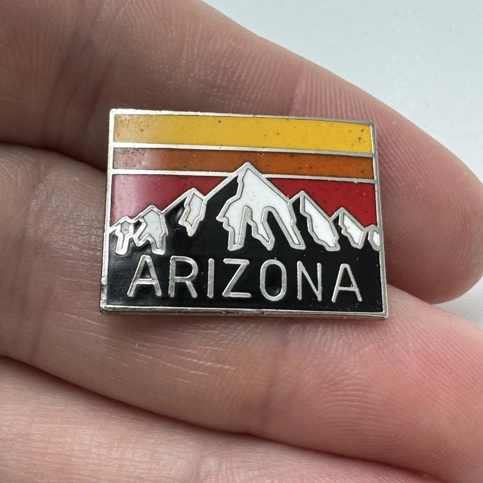 Vintage Arizona State Mountain Enamel Pin Souvenir Tourist Metal