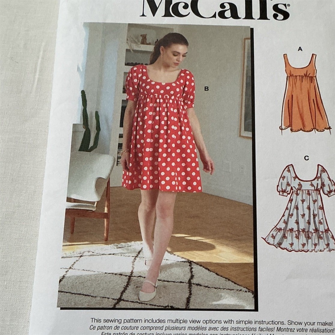 McCall's M8197 Women's Dress Pattern Easy Style Contemporary Original size 6-14
