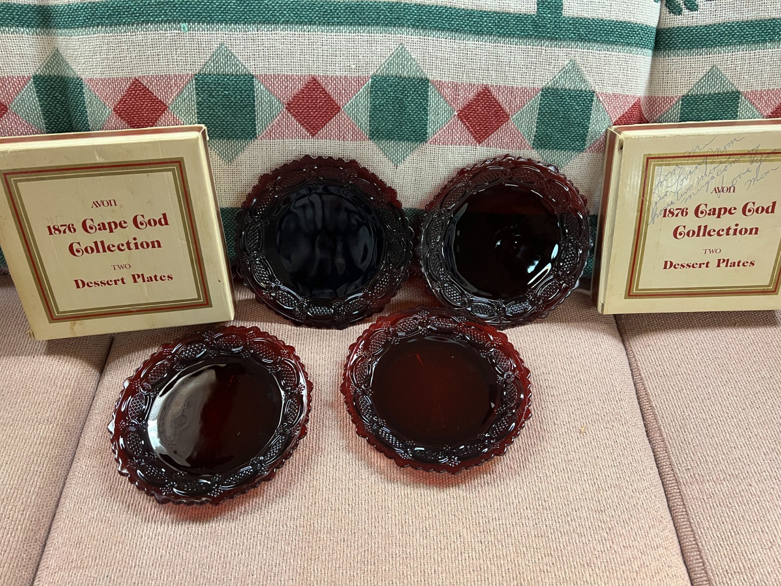 Vintage Avon 1876 Cape Cod Collection Dessert Plates (4), Never Used