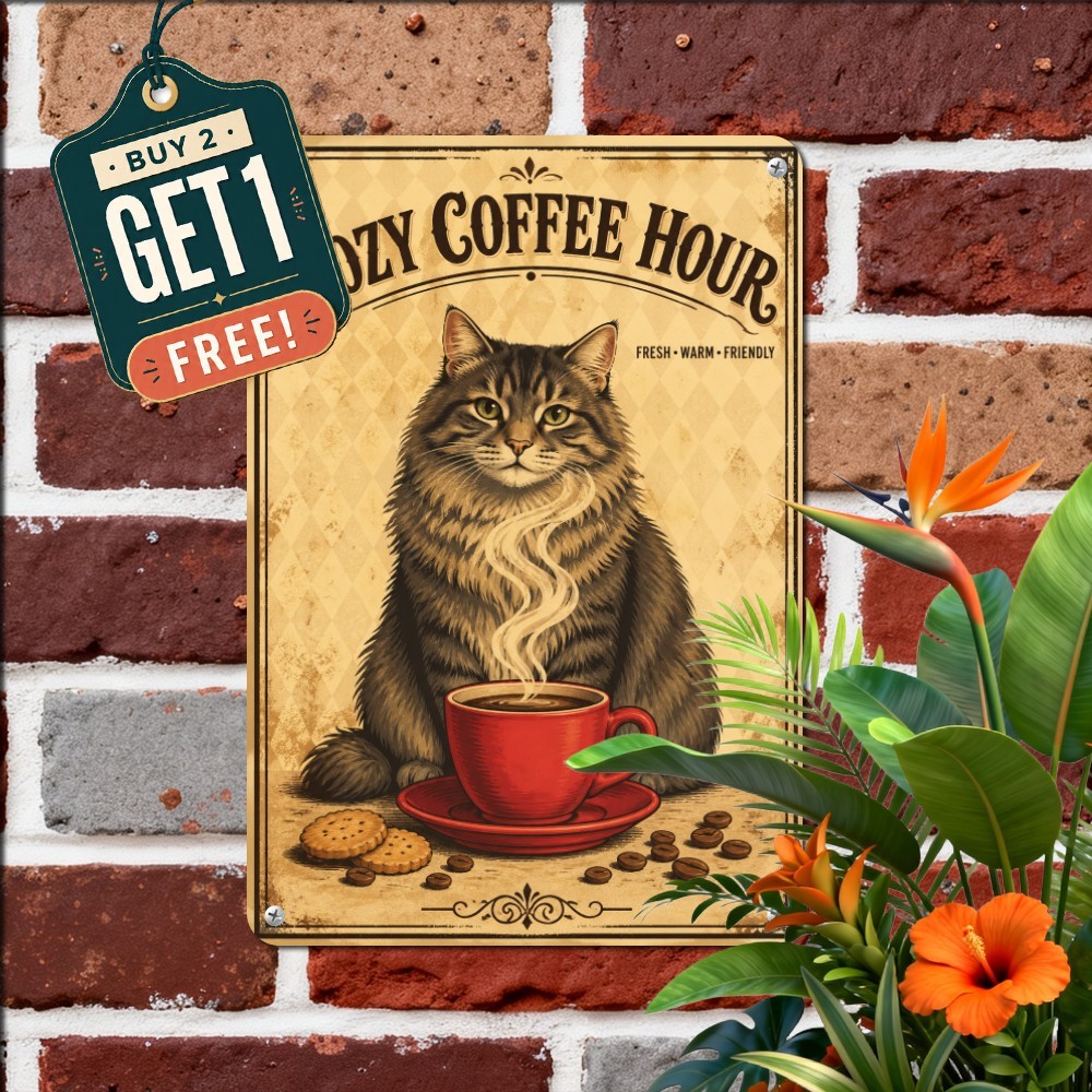 Majestic Maine Coon Cat Breed Pet Lover Metal Tin Sign Cozy Living Decor