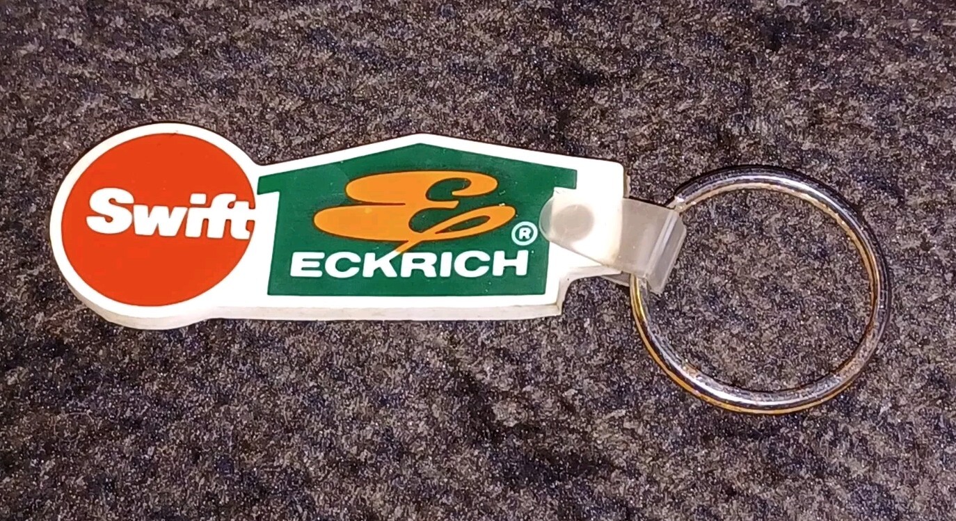 Armour Swift Eckrich Meats Food Advertising Keychain Key Ring Chain VTG Taylor