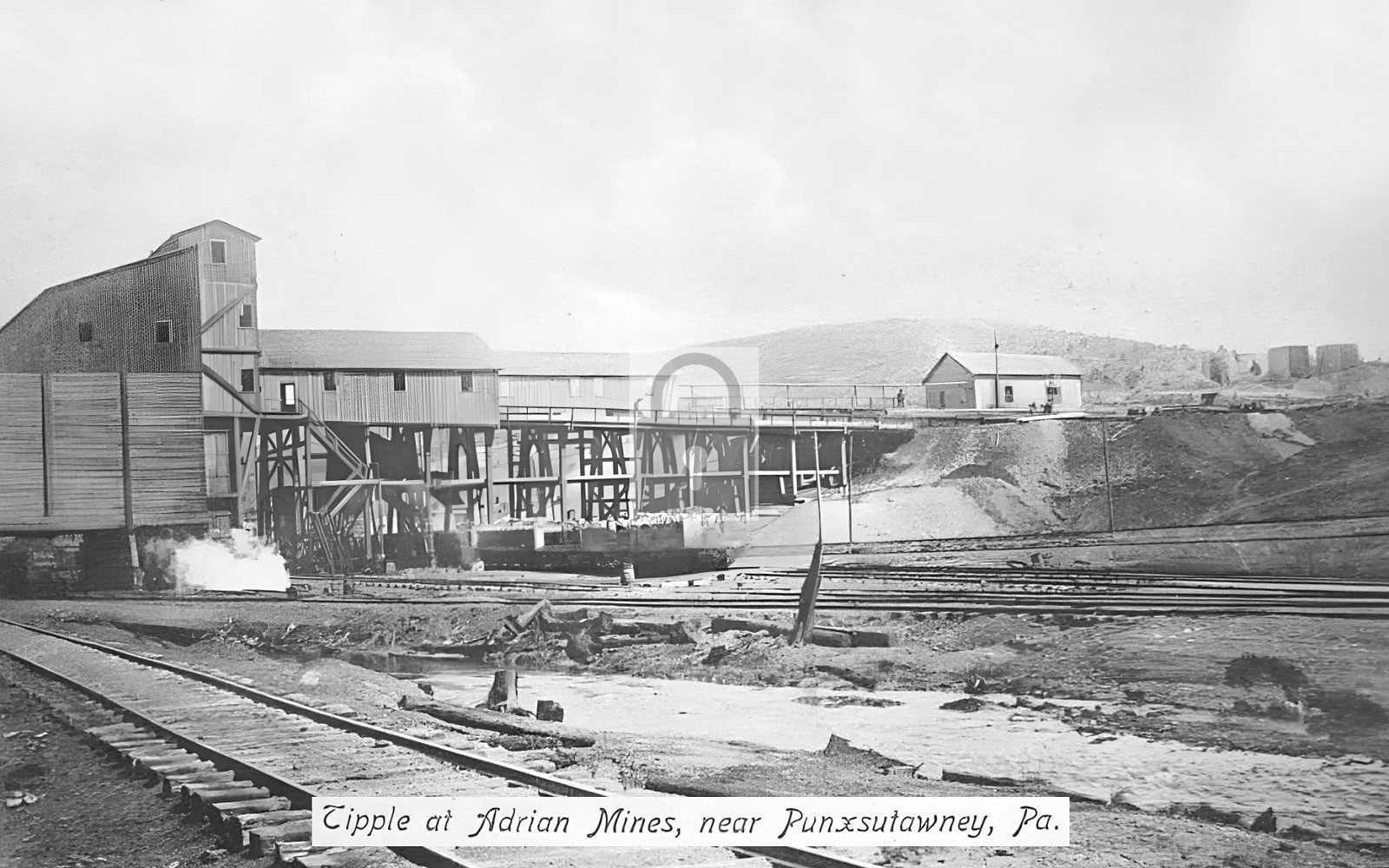 Coal Tipple Adrian Mine Punxsutawney Pennsylvania PA - Reprint