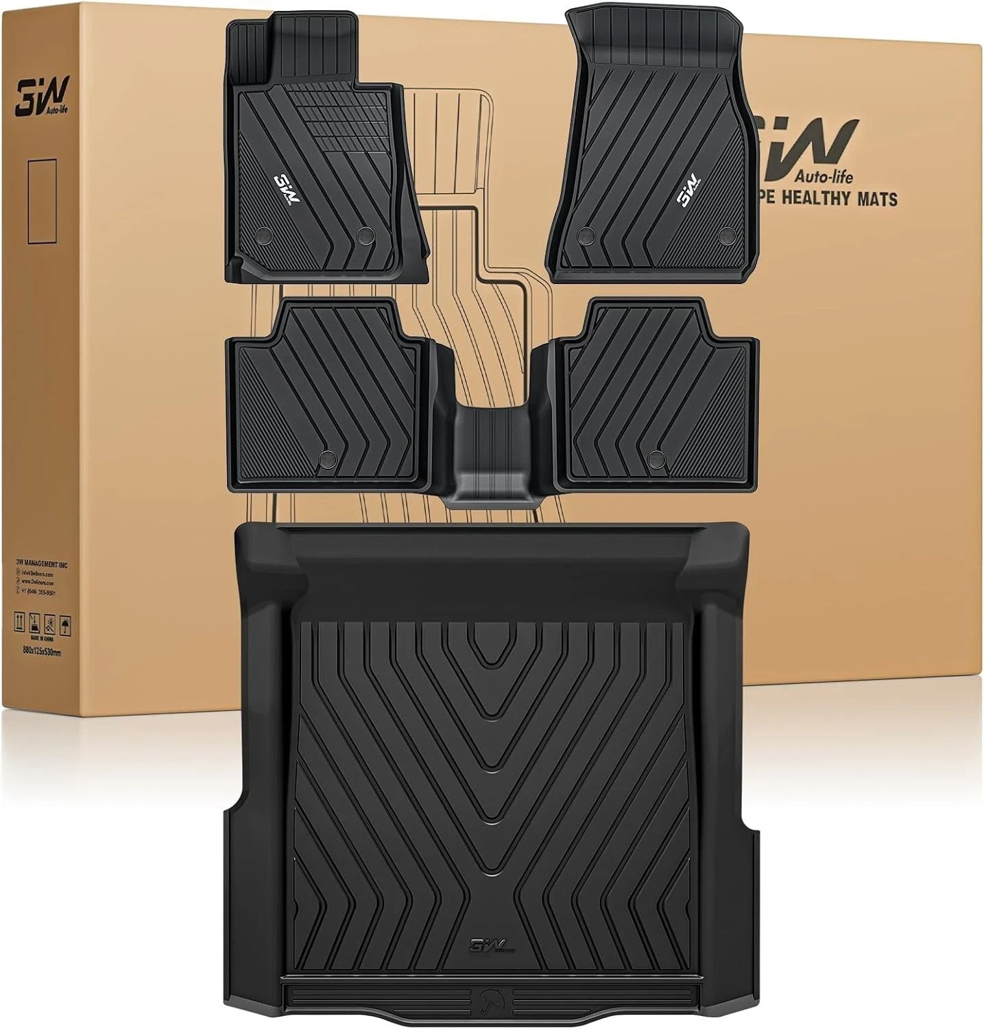 3W Floor Mats & Cargo Liner for BMW 3 Series G20 330i 2019-2026 Full Set