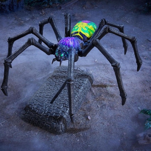 Home Accents 6 FT Wicked Woods Animated LED Creeping Spider 26SV25407