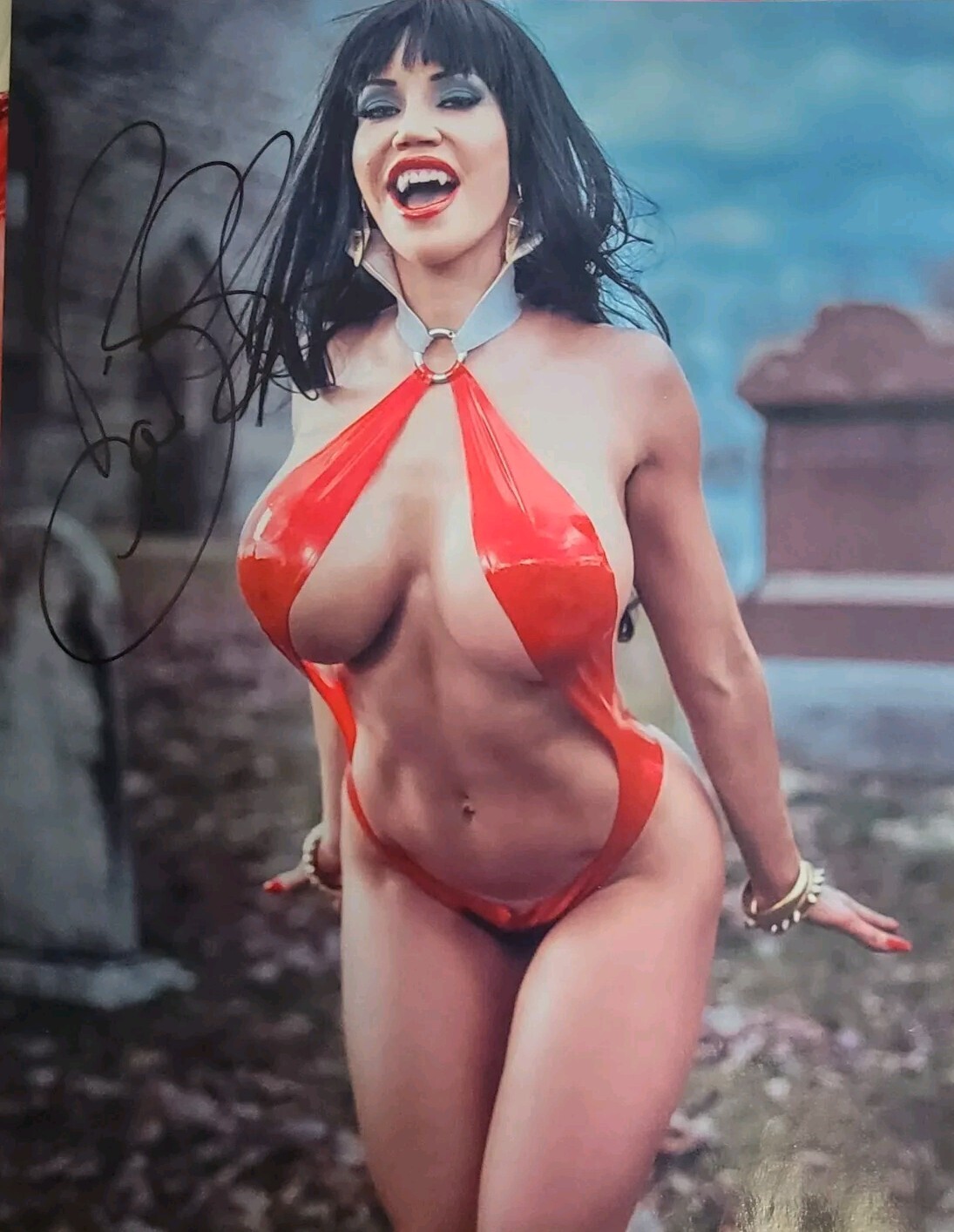 Bianca Beauchamp Latex Fetish Model Signed 8.5 By 11